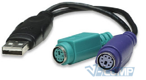 Переходник USB - 2x PS2, Manhattan