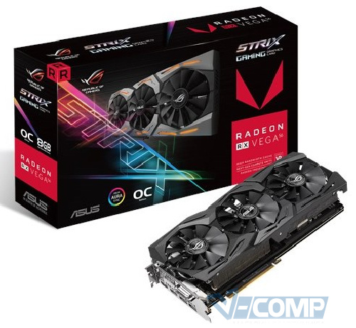 Asus Radeon RX Vega 56 Strix Gaming OC, 8Gb (ROG-STRIX-RXVEGA56-O8G-GAMING)