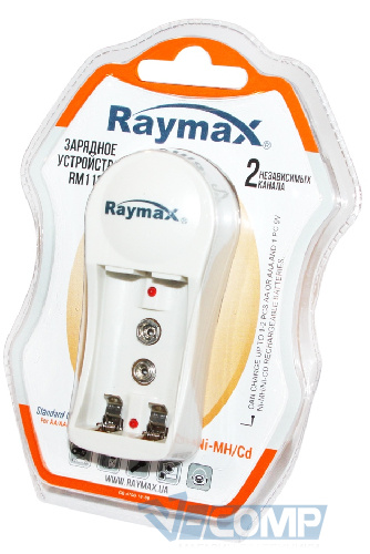 Зарядное устройство Raymax  RM116, 2xAA/AAA/C/D, White
