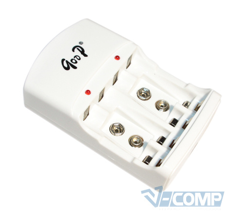 Зарядное устройство Godp C801, 2AA/2AAA/9V, White