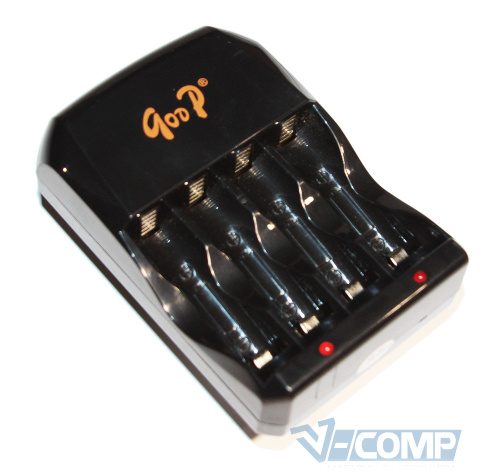 Зарядное устройство Godp C804U, 4AA/4AAA/USB, Black