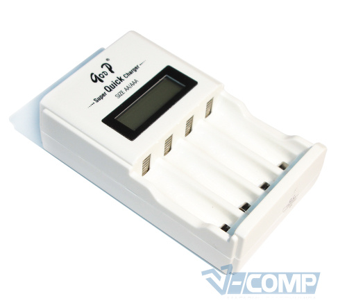 Зарядное устройство Godp C903W, 4AA/4AAA/9V, White