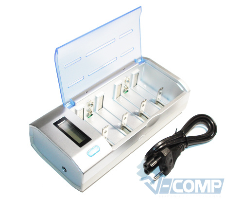 Зарядное устройство C906W, AA/AAA/C/D/9V, Silver