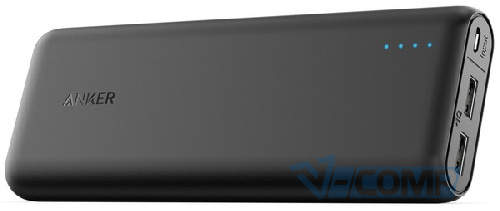 Универсальная мобильная батарея Anker PowerCore A1252H11/ A1252G11, 15 600мАч, Black