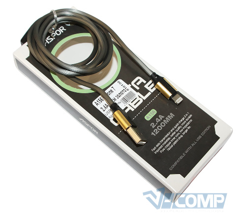 Кабель Aspor A156 2.4A USB - Lightning, 1.2м, Gold (A156 Gold)