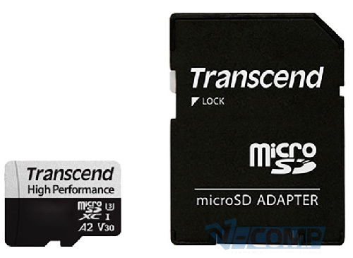 Карта пам′яті Transcend miсroSDXC UHS-I U3 + SD адаптер, 64Gb, Class 10 (TS64GUSD330S)