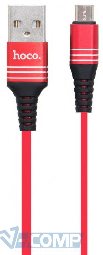 Кабель Hoco Tricyclic Silicone U46 USB - microUSB, 1м, Red (U46 microUSB Red)