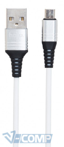 Кабель Hoco Tricyclic Silicone U46 USB - microUSB, 1м, Steel (U46 microUSB Steel