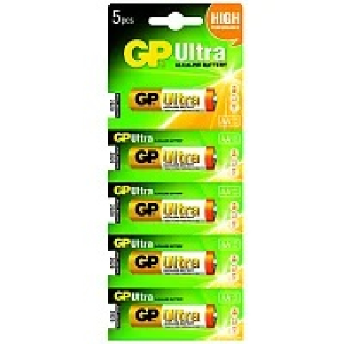 Батарейки GP Ultra Alkaline LR6/AA 5шт, щелочная, 1.5V, Blister (15AUHM-2UR5)