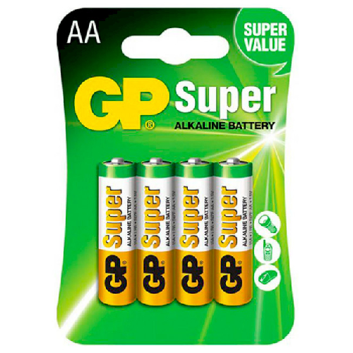 Батарейки GP Super Alkaline LR6/AA 4шт, щелочная, 1.5V, Blister (15A-U4)