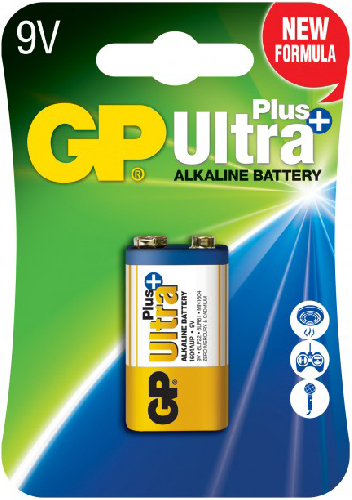 Батарейки GP Ultra Plus Alkaline 6LF22 1шт, щелочная, 9V, Blister (1604AUP-U1)