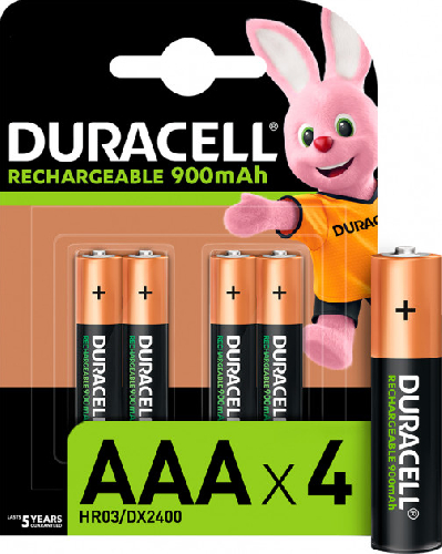Аккумулятор Duracell Turbo HR03/AAA, 900mAh, 4шт, 1.2V, Blister (5005015)