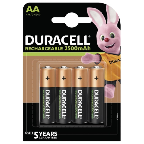 Аккумулятор Duracell HR06/AA, 2500mAh, 4шт, 1.2V, Blister (5000394057203 / 5007308)