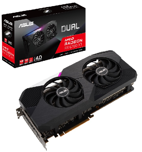 Відеокарта Asus Radeon RX 6700 XT Dual, 12Gb (DUAL-RX6700XT-12G)