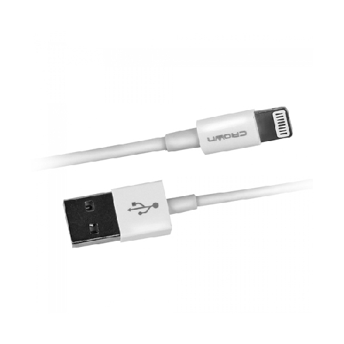 Кабель Crown USB 2.0 - Lightning, 1м, White (CMCU-005L)