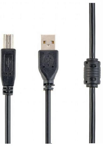 Кабель Cablexpert USB 2.0 AM/BM, 1.5м, Black (CCFB-USB2-AMBM-1.5M)