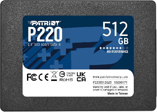 Накопичувач SSD Patriot P220 SATA III, 512Gb (P220S512G25)