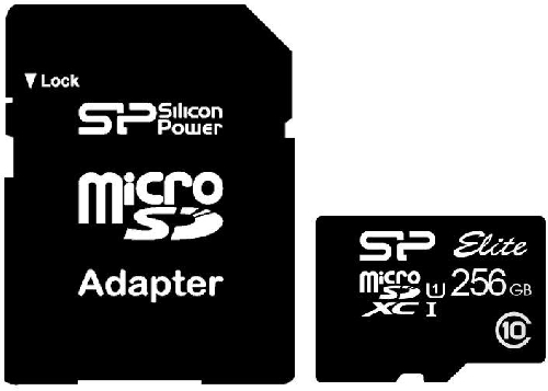 Карта пам′яті Silicon Power microSDXC Elite UHS-I + SD адаптер, 256Gb, Class 10 (SP256GBSTXBU1V10SP)