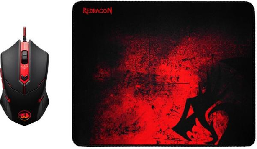 Комплект миша + килимок Redragon M601BA USB, Black/Red (78226)