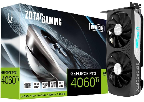 Відеокарта Zotac GeForce RTX 4060 Ti Twin Edge, 16Gb (ZT-D40620E-10M)