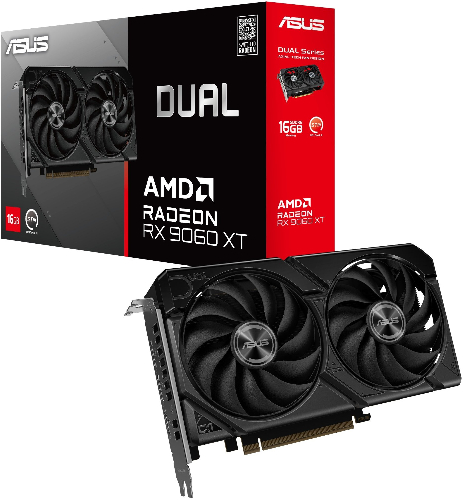 Відеокарта Asus Radeon RX 9060 XT Dual, 16Gb (DUAL-RX9060XT-16G)