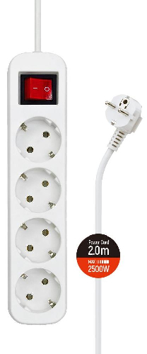 Мережевий фільтр ColorWay CW-PSEA42W 4р/2м, White (CW-PSEA42W)