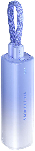 Універсальна мобільна батарея Vention 20W PD USB-C In/Out Lightning In/Out with cable, 5 000mAh, Gradient Blue (FHWL0)