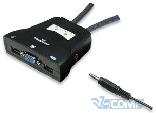 Intracom  KVM switch 2-Port Manhattan Mini 2-Port USB, Black