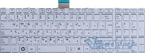 Клавиатура для ноутбука Toshiba Satellite C55-A, RU, White