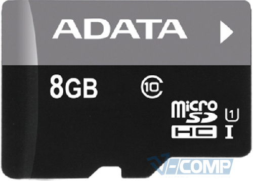 A-Data MicroSDHC UHS-I, 8GB, Class 10 (AUSDH8GUICL10-R)