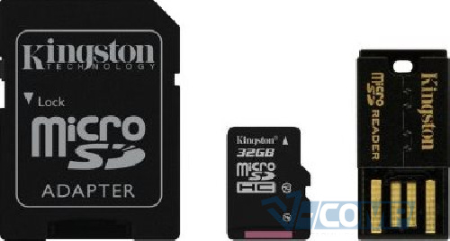 Kingston microSDHC Mobility Kit Gen2/ CardReader + SD адаптер, 32Gb, Class 10 (MBLY10G2/32GB)
