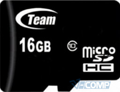 Team microSDHC + SD адаптер, 16Gb, Class 10 (TUSDH16GCL1005)