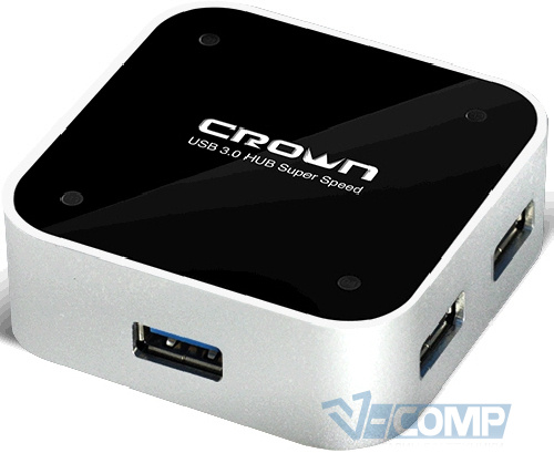 USB концентратор Crown USB 3.0 HAB Hi-speed Black (CMU3-04)
