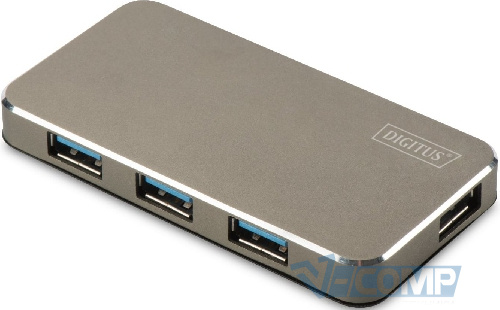 USB концентратор Digitus 4 USB 3.0 Black/Bronze  (DA-70240  )