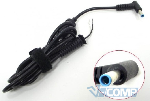 DC кабель от блока питания к ноутбуку HP, Dell (4.5*3.0 Blue Central pin) 45W-90W