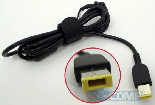 DC кабель от блока питания к ноутбуку Lenovo (USB+Pin Прямоугольный) 90W