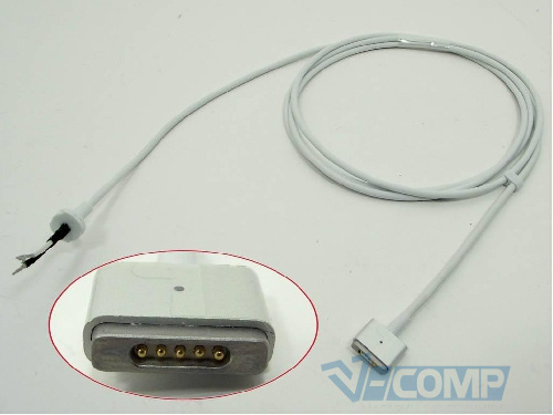 DC кабель от блока питания к ноутбуку Apple MAgSafe2 65W, 85W. T-Shape Original