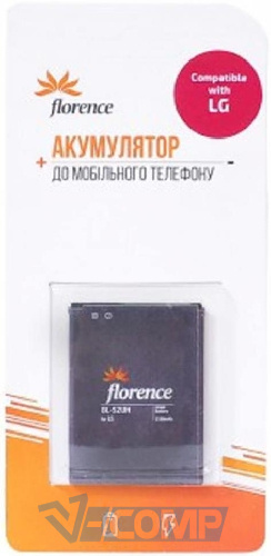 Аккумуляторная батарея Florence (BL-52UH) для Samsung G800,  L870, Star S5230