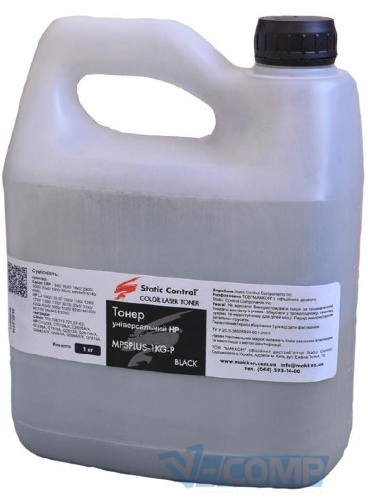 Тонер Static Control для HP LJ 1000/1010/1012/1015/Universal, 1kg, Black (MPSPLUS-1KG-P)