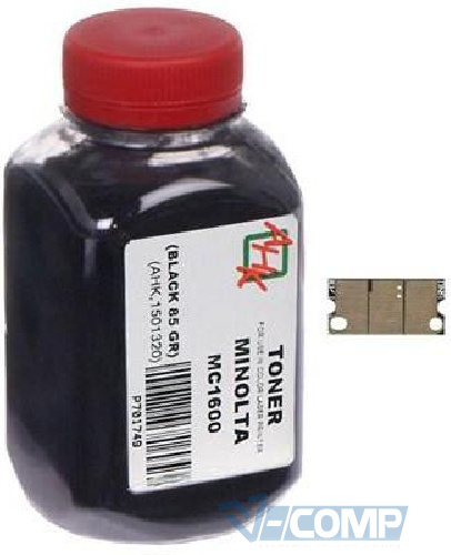 Тонер AHK для Konica Minolta MC1600/1680, 85g, Black + chip (1501322)