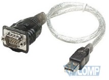 Переходник USB - COM (RS232), Manhattan