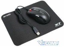 Комплект мышь + коврик A4Tech X-7120, Black