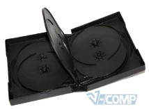 Коробка для дисков BOX DVD/CD (13.5 мм х 19 мм) на 10 дисков 33мм, Black