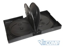 Коробка для дисков BOX DVD/CD (13.5 мм х 19 мм) на 14 диск 45мм, Black