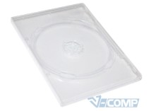 Коробка для дисков BOX DVD/CD (13.5 мм х 19 мм) на 2 диска 14мм, Clear