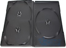 Коробка для дисков BOX DVD/CD (13.5 мм х 19 мм) на 3 диска 14мм, Black