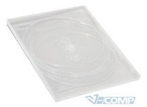 Коробка для дисков BOX DVD/CD (13.5 мм х 19 мм) на 4 диска 14мм, Clear