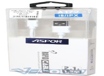 Кабель Aspor A172 2.1A USB - Lightning, 1.2м, White (A172 White)