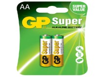 Батарейки GP Super Alkaline LR6/AA 2шт, щелочная, 1.5V, Blister (15A-U2)