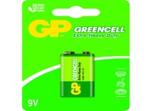 Батарейки GP GREENCELL 6F22 1шт, солевая, 9V, Blister (1604GLF-U1)